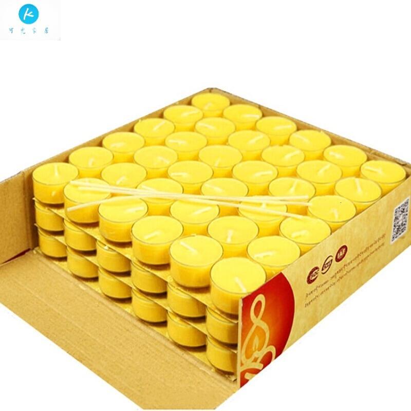 18新款自在园酥油灯100粒4/8小时无烟供佛灯香薰蜡烛菩提长明佛供灯 自在园塑料壳4小时108粒(黄)