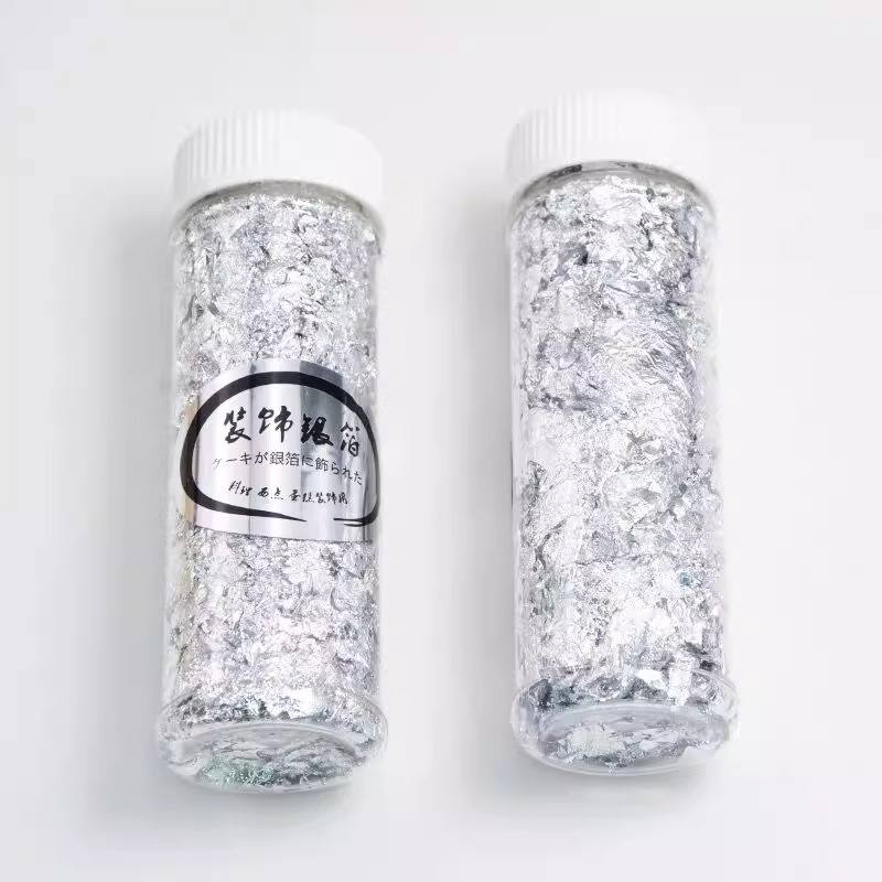 金箔冰淇碎片慕斯西点银箔美甲画画点缀 金箔2g/1瓶 起订量6瓶高清大图
