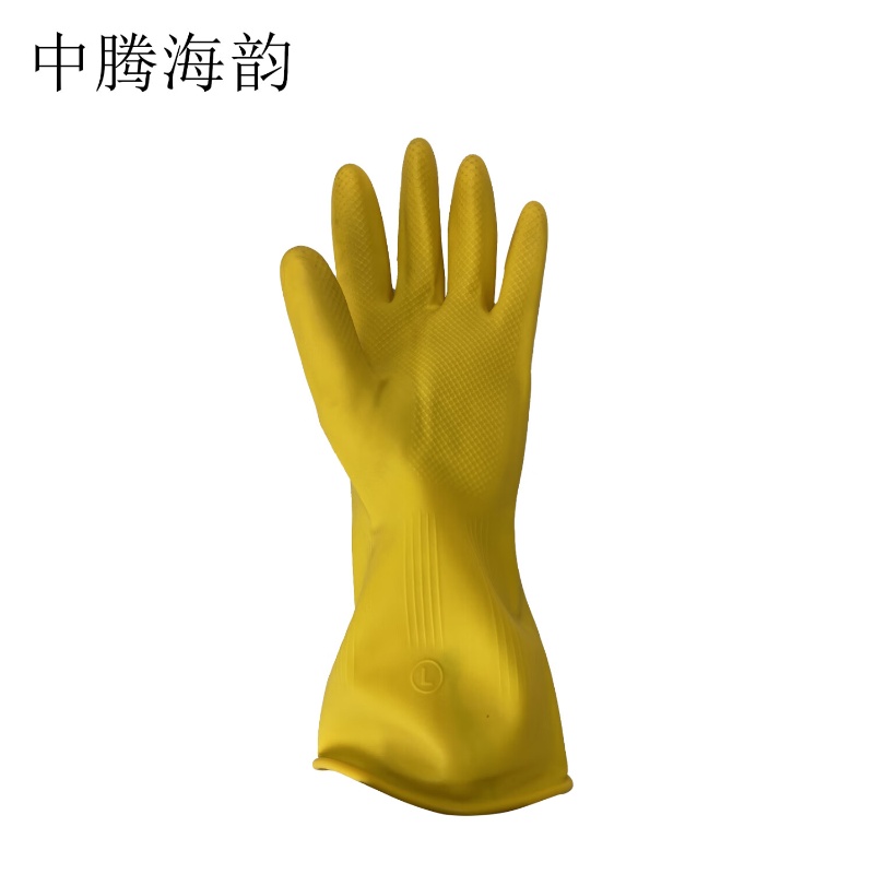 中腾海韵中腾海韵 橡胶手套 105g加厚 码数:M 单位：双高清大图