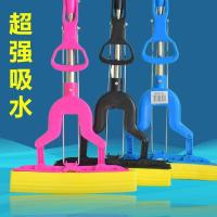 居家吸水海绵拖把 可伸缩多功能胶棉拖把免手洗拖把 橙色拖把