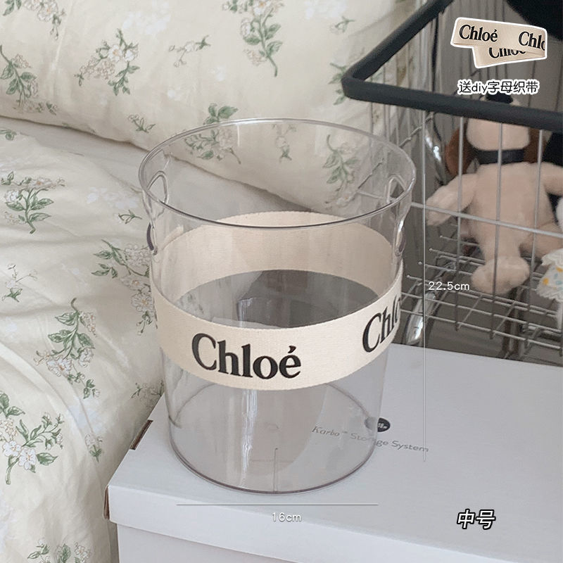 透明垃圾桶客厅家用卫生间厕所厨房桌面办公室纸篓卧室收纳桶高清大图