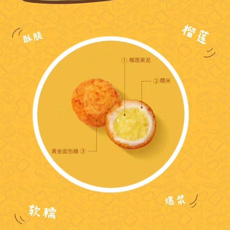 [榴莲先生][顺丰快递]速冻榴莲炸丸子 5盒 10粒/盒 休闲零食 小吃早餐糕点充饥
