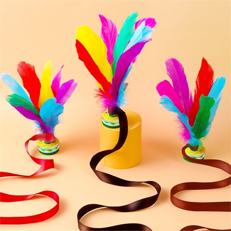 毽子儿童小专用闪电客幼儿园比赛毽球鸡毛键大人腱带绳毽子视频