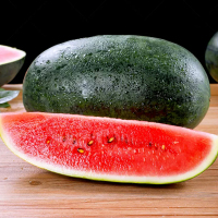 [熊猫鸟]越南进口 东南亚热带黑美人西瓜 1个 4-6斤 新鲜水果 汁多肉甜