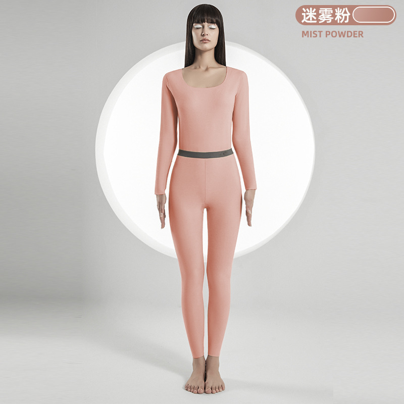 班蒂纳儿童保暖内衣男女中青年圆领秋衣秋裤德绒保暖防寒打底套装JYBT003