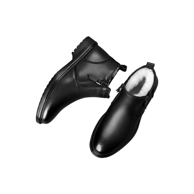 铁平 牛皮高帮防寒马丁靴 37-45码 双高清大图