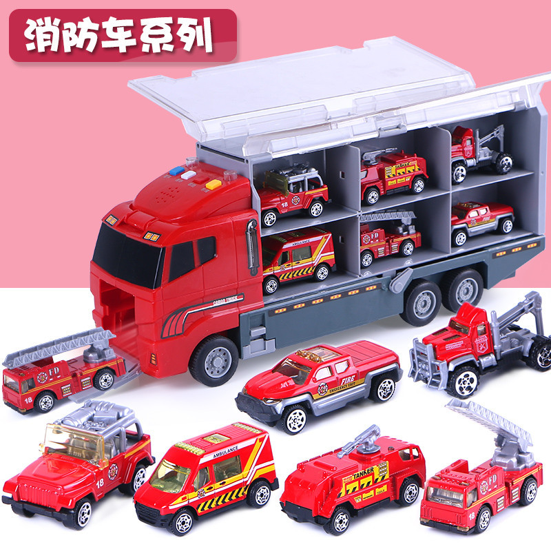 悦臻 儿童消防车玩具模型合金小汽车模型男孩玩具礼物2-3-4-5-6岁