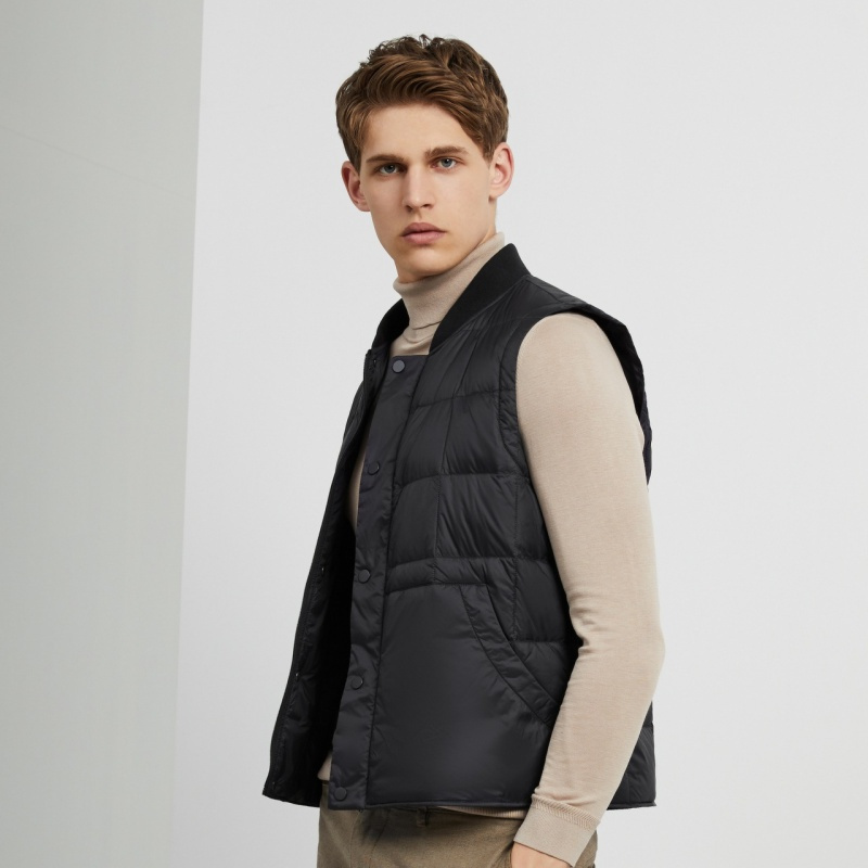 波司登新款男士短款羽绒马甲背心内恤中冬b90130003y
