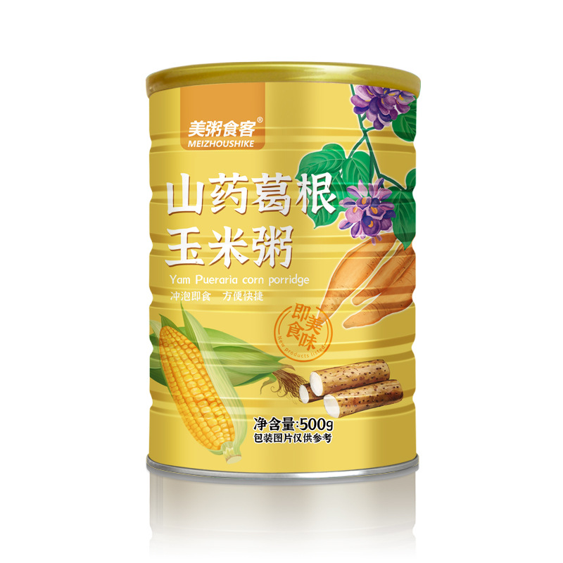 美粥 山药葛根玉米粥500g/罐即食代餐粉