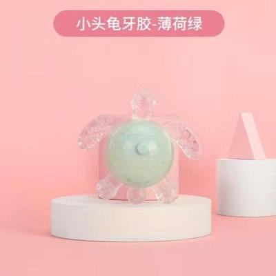 绿乌龟食品级牙胶摇铃可水煮 宝宝手摇铃小海龟牙胶婴儿磨牙棒儿童玩具防吃手神器硅胶可水煮