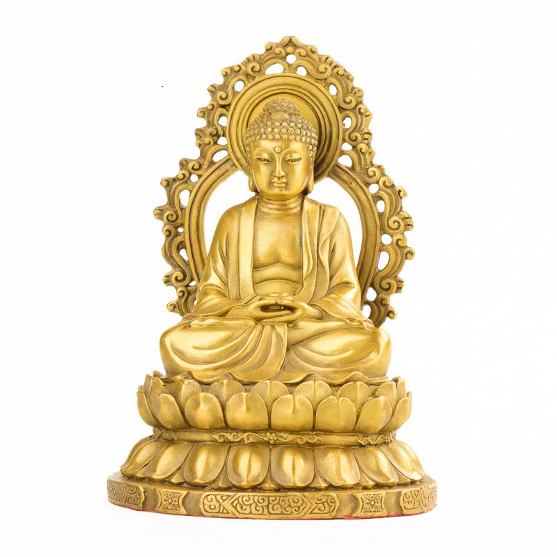 家柏饰(CORATED)佛像释迦牟尼佛 背光坐莲花如来佛摆件释迦摩尼佛车载小号高清大图