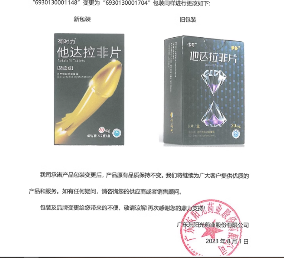 [3盒装]伟哥 他达拉非片 20mg*8片/盒 正品伟哥男用国产非进口速效治疗男性持久不射助硬补肾壮阳保健高清大图