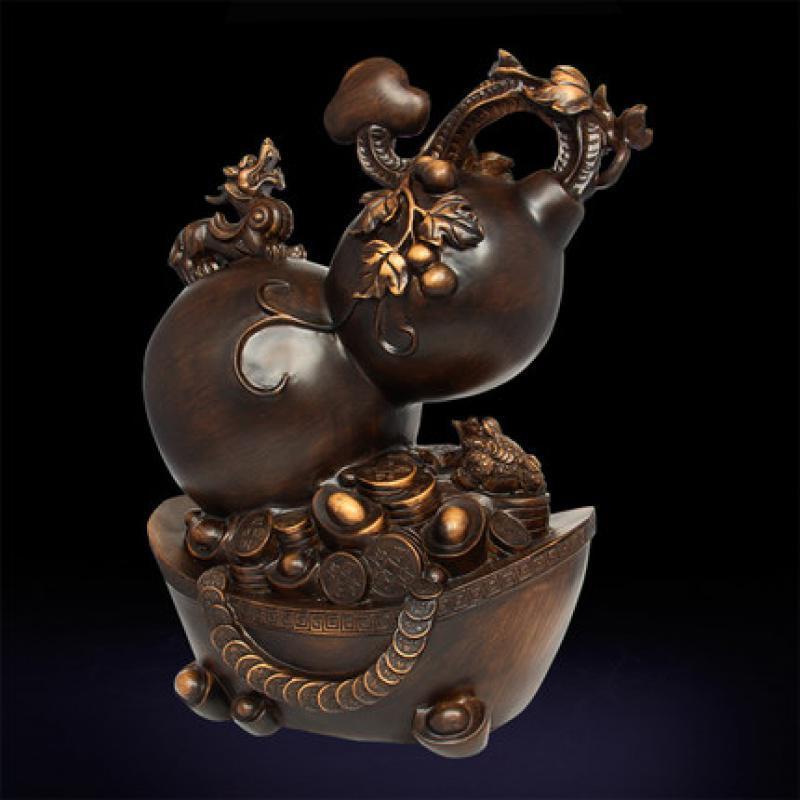 美帮汇福禄如意摆件貔貅葫芦金蟾如意元宝工艺品客厅乔迁装饰品高清大图