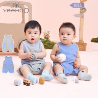 英氏婴儿连体衣可爱印花宝宝背心哈衣爬服 2021春夏新款