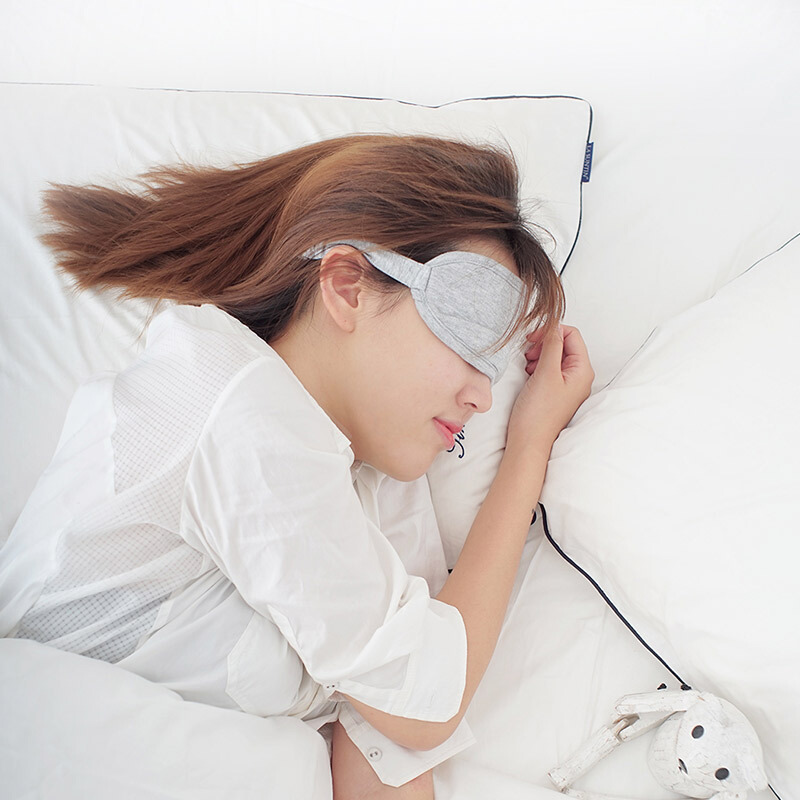小米生态链 8H凉感眼罩 睡眠遮光吸湿透气 男女款缓解眼疲劳学生护眼神F1-混灰色