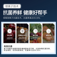上菱461升对开门冰箱一级能效风冷无霜节能双变频离子净味抗菌大容量双开门家用电冰箱BSE461PWL(丝蕴灰)