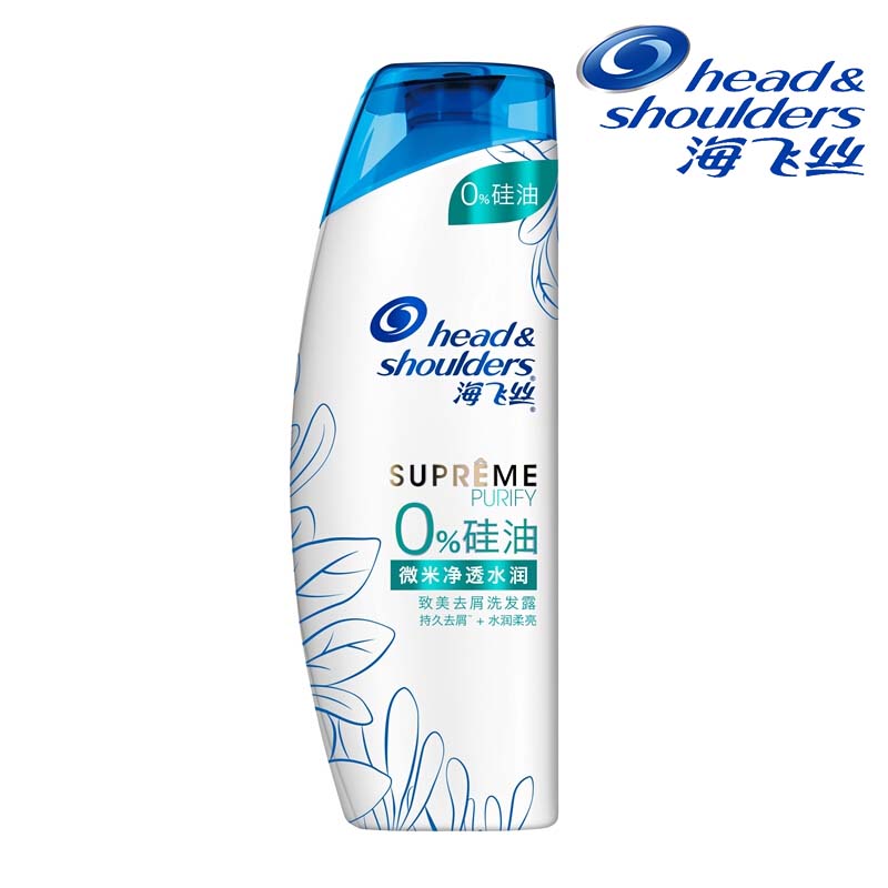 海飞丝 0883 微米净透水润致美去屑洗发露400ML /瓶 新老包装随机发货