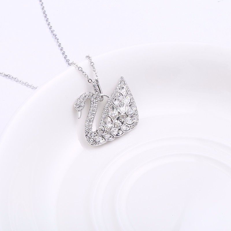 SWAROVSKI 施华洛世奇 SwanLake人造水晶银色天鹅女士项链吊坠5169080