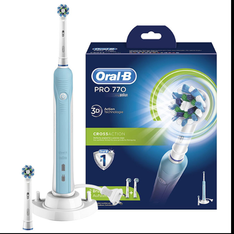 [三维清洁技术]博朗欧乐B(oral-B) 电动牙刷 PRO770 旋转式多角度深层护理