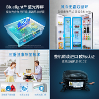 【五年官旗老店】倍科（beko）冰箱 原装进口 对开门 风冷无霜 恒蕴蓝光养鲜 581升 EUG91640IW