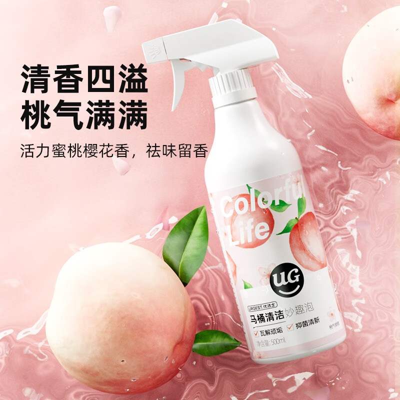 优洁士 马桶妙趣泡500ml/瓶(桃气)