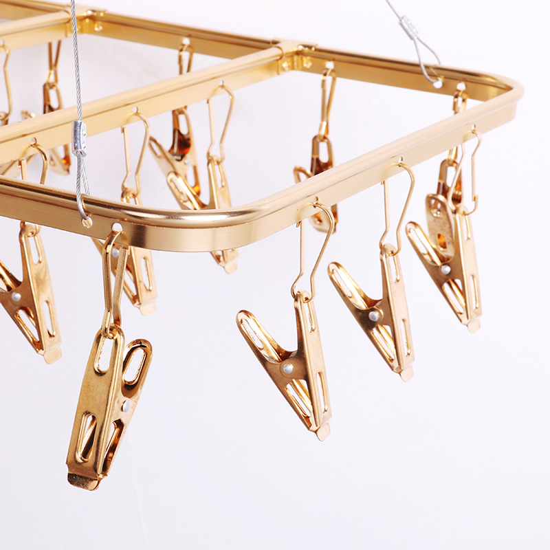 晒袜子架多夹子晾衣架婴儿童衣架家用铝合金袜夹晾袜子衣架