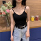 波迷娜(BOMINA)网红美背夏季心机小吊带性感百搭美背吊带小背心女内搭打底性感交叉带胸垫内穿上衣黑白色瑜伽运动 咖色