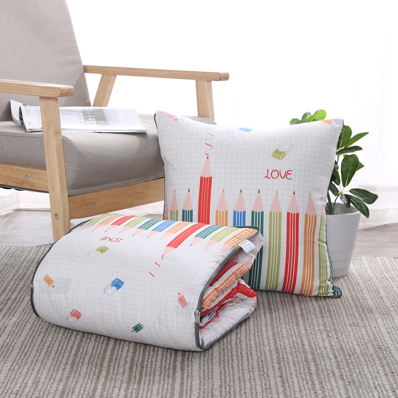 被窝窝家纺多功能暖手抱枕被两用靠垫午睡抱枕毯夏凉被子两用被办公室