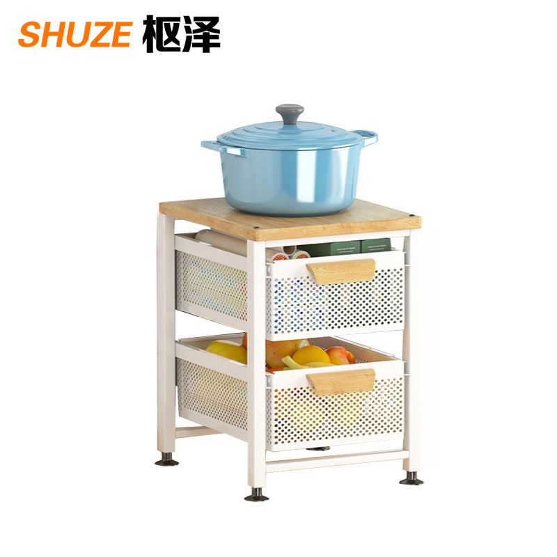 枢泽 抽拉式储物架 三层 个高清大图