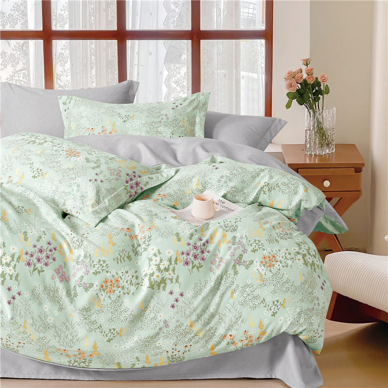 紫罗兰磨绒印花AB版四件套款号:VDZLPSS13230 城市晨曦/玉兰锦/森野拼图高清大图