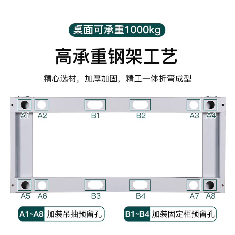 尔迈 重型钳工工作台防静电操作台工厂车间多功能维修工具台 1.8米单桌高清大图