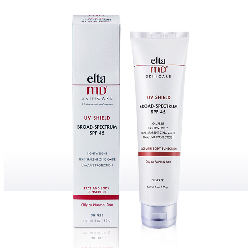 美国进口 Elta MD 紫外线防晒/隔离防晒霜SPF45 PA++++ 85g/管 无油配方 男女混油性或痘肌可用