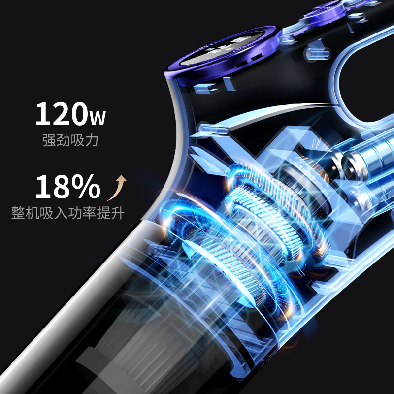 荣事达手持无线吸尘器家用小型洗拖一体机大吸力吸猫毛吸尘机RS-XL138升级款高清大图