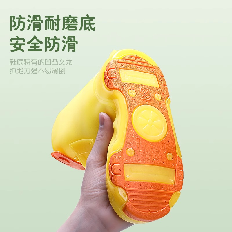 正雨儿童雨鞋雨靴套男童防水防滑水鞋下雨天防雨脚套小学生雨鞋套女童9063高清大图