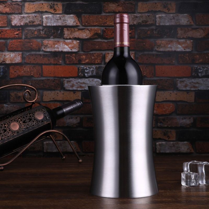 加厚双层不锈钢冰桶香槟桶冰粒桶红酒啤酒冰冻酒吧酒店ktv保温冰