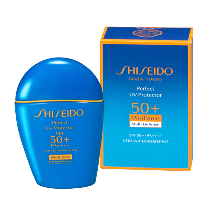 资生堂(SHISEIDO)新艳阳夏臻效水动力防晒乳 适合混干肌肤50ml SPF50+ 蓝胖子防/晒霜高清大图