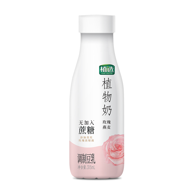 伊利 植选植物奶豆乳pet玫瑰燕麦味315ml*10瓶