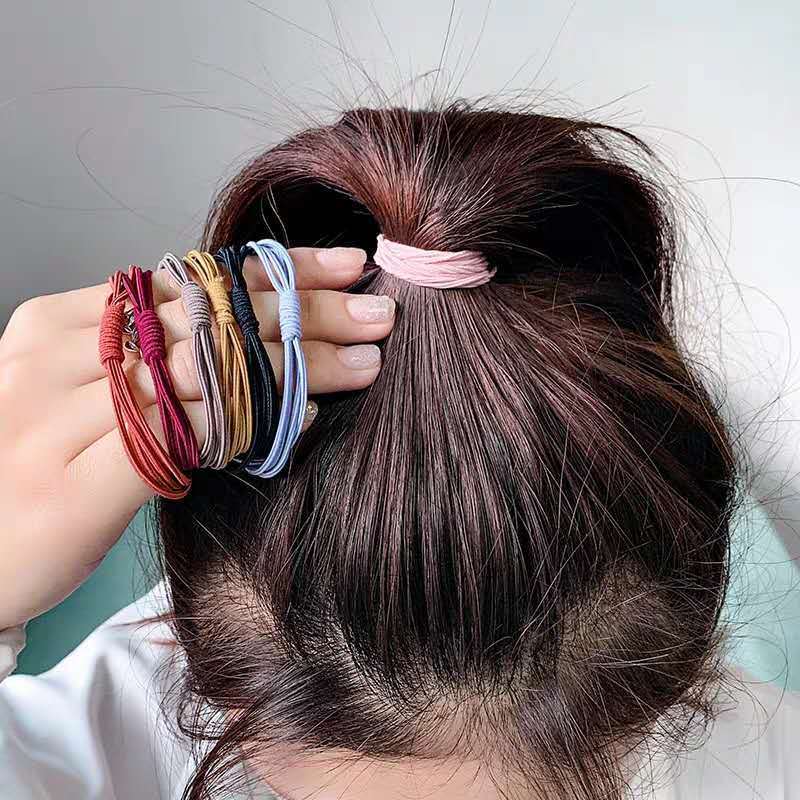 韩版网红高弹力成人头绳女简约百搭扎头发发饰橡皮筋发绳发圈头绳