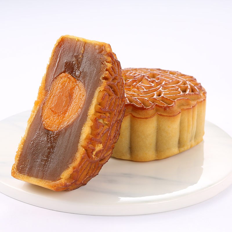 宏远月饼 广式月饼 加头单黄红莲蓉 中秋月饼礼盒 700g精装铁盒 精装铁盒装