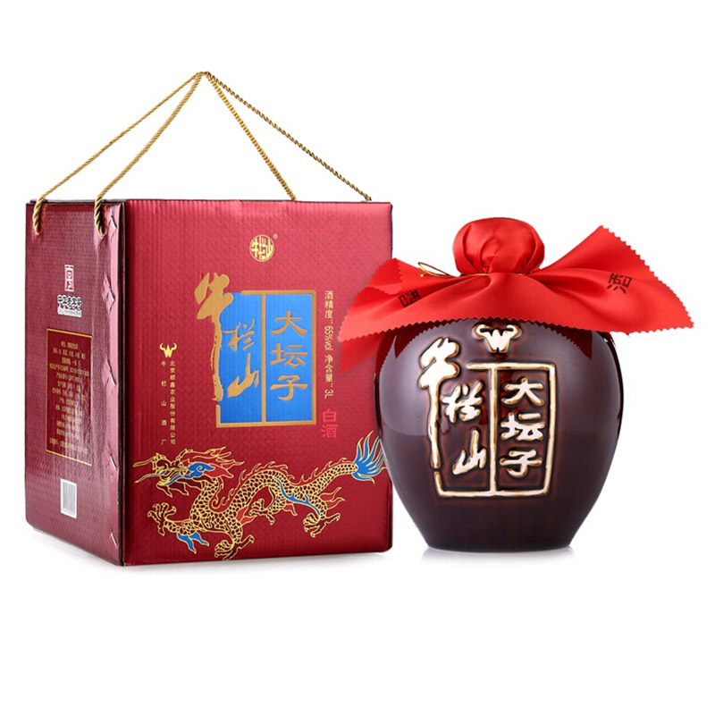 牛栏山 二锅头 大坛子 65度 3000ml 清香型白酒(6斤装封坛原酒)坛装 高度酒
