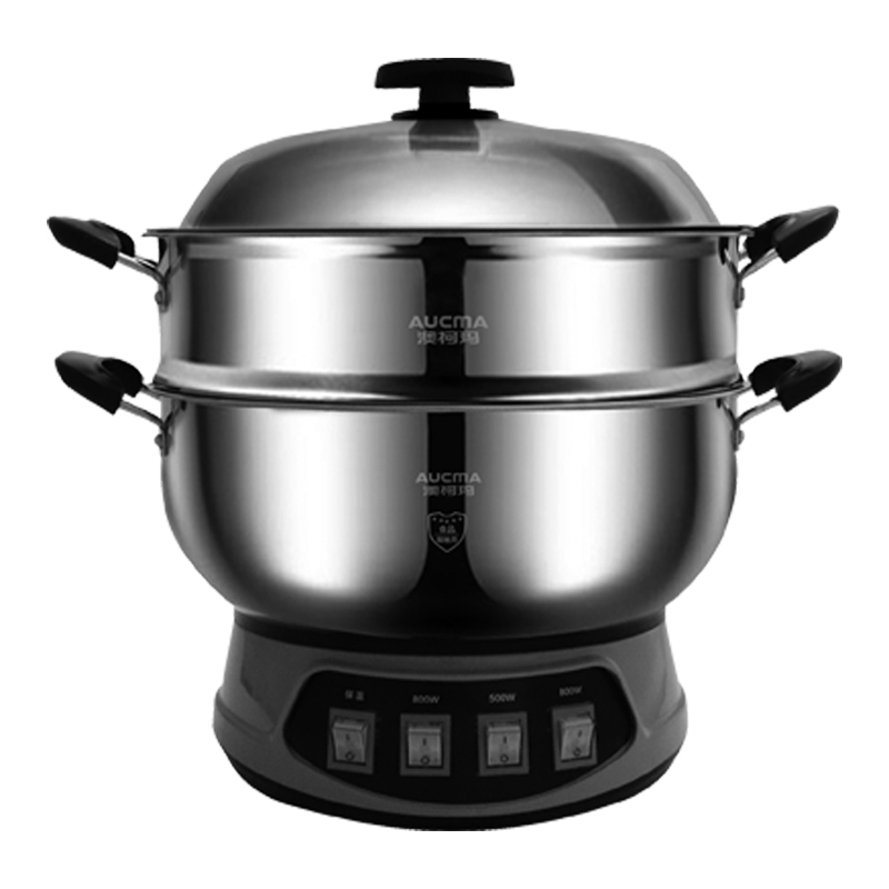 澳柯玛(aucma)adg-28l002电蒸锅多功能电热锅 28cm电锅多用途锅 304