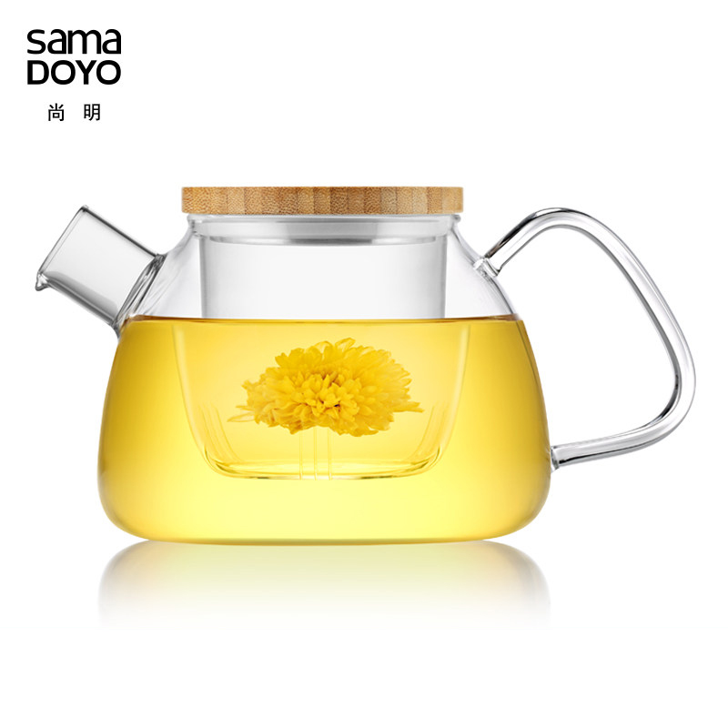 尚明玻璃茶壶耐高温水壶泡茶壶煮茶过滤茶具套装花茶壶家用玻璃壶参数