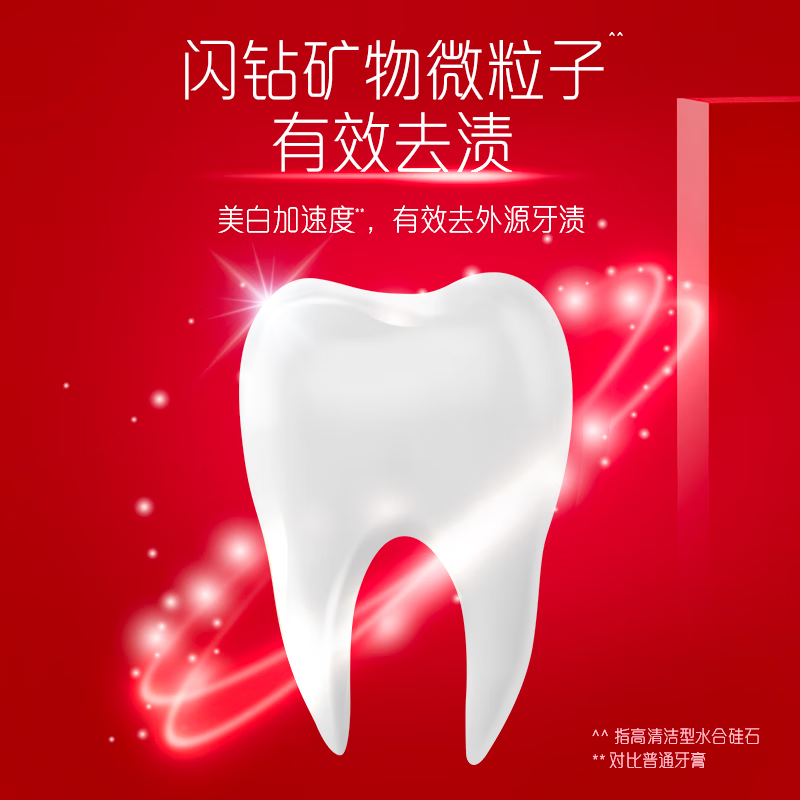 高露洁(Colgate)光感闪钻亮白美白牙膏 100g 去黄去牙渍高清大图