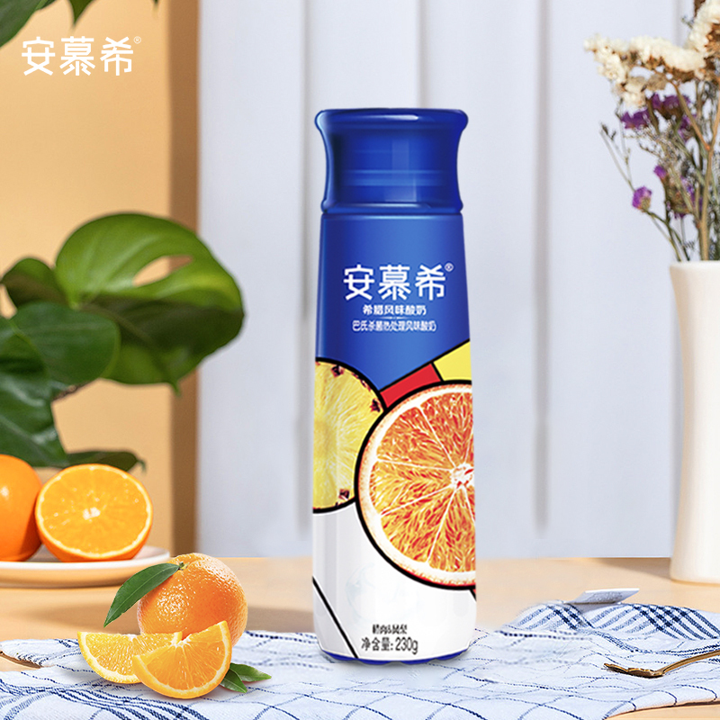 [4月底生产]伊利安慕希橙凤梨风味酸牛奶230g*10瓶*2箱 礼盒装高清大图