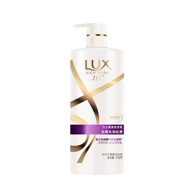 力士(Lux)洗发水 水润丝滑 柔亮洗发乳 清爽去屑型750ml 新老包装随机发货[联合利华]