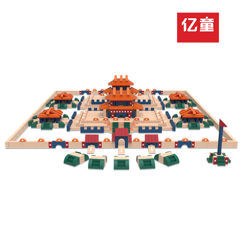 亿童炫彩建构积木拼搭儿童玩具36岁益智积木玩具