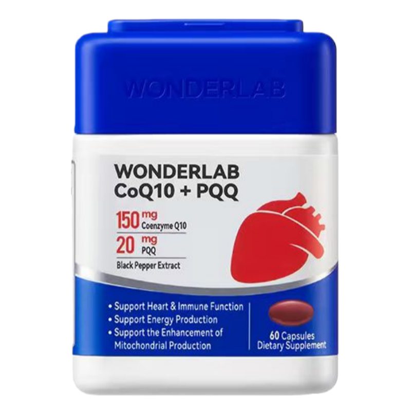 WONDERLAB 万益蓝辅酶Q10+PQQ软胶囊60粒双效合一黄金搭配健康体质心脏护血管 中老年营养保健高清大图