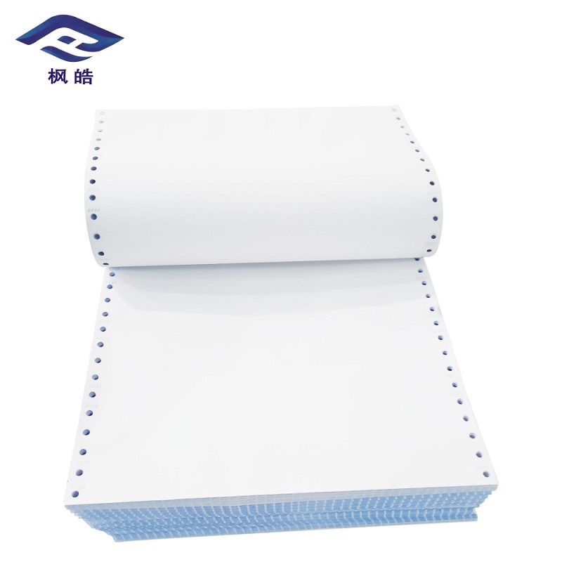 枫皓241-4电脑打印纸(不撕边针式压感打印纸)四层白/箱高清大图