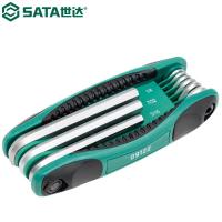 世达091229件折叠式英制内六角扳手组套_623