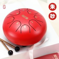鲁儒空灵鼓琴儿童启蒙初学者手敲彩色系钢舌空色鼓手指琴手碟正品莲花鼓石绿色6寸8音简单的打击乐器